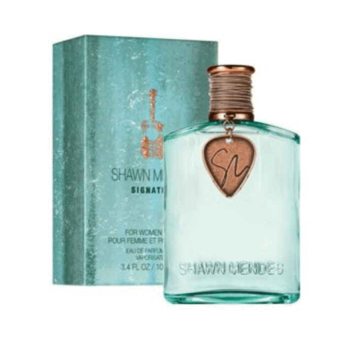 【ショーン・メンデス】シグネチャー Shawn Mendes Signature EDPエメラルドブルーのボトルと箱
