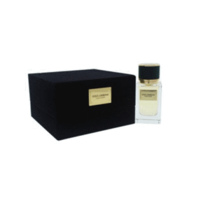 黒箱と薄いゴールドの香水、トップは茶色と金